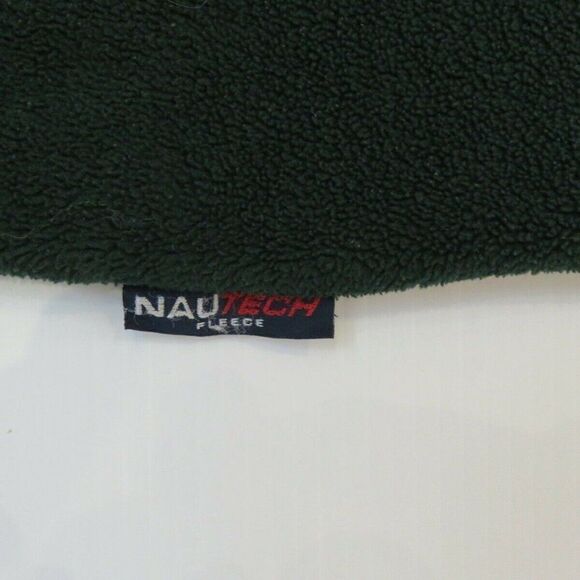 Nautica Sweater Adult Medium Green Pullover Button-Up NauTech Fleece Men's - Picture 4 of 10